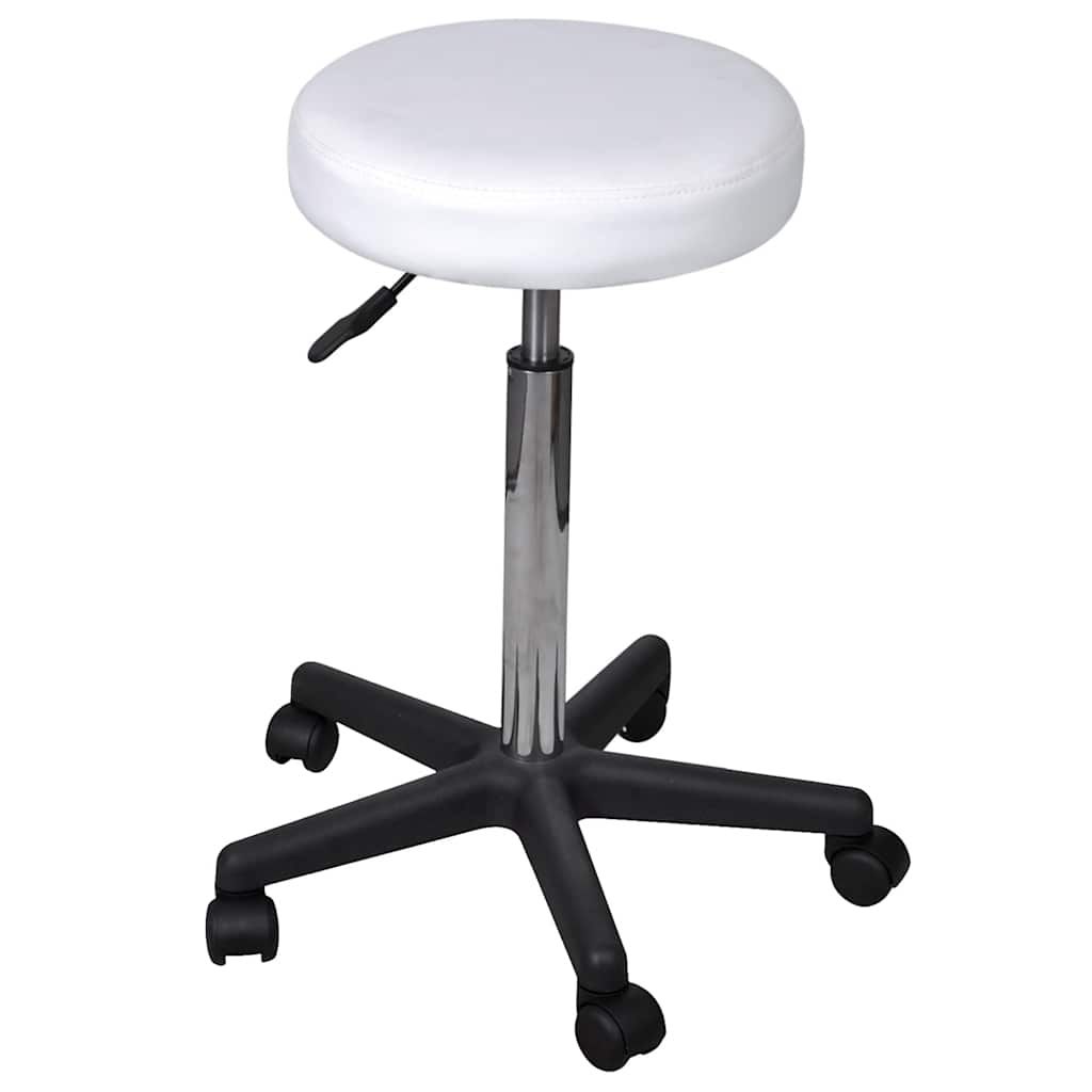 Sgabelli da Ufficio 2 pz Bianchi 35,5x84 cm in Similpelle vidaXL