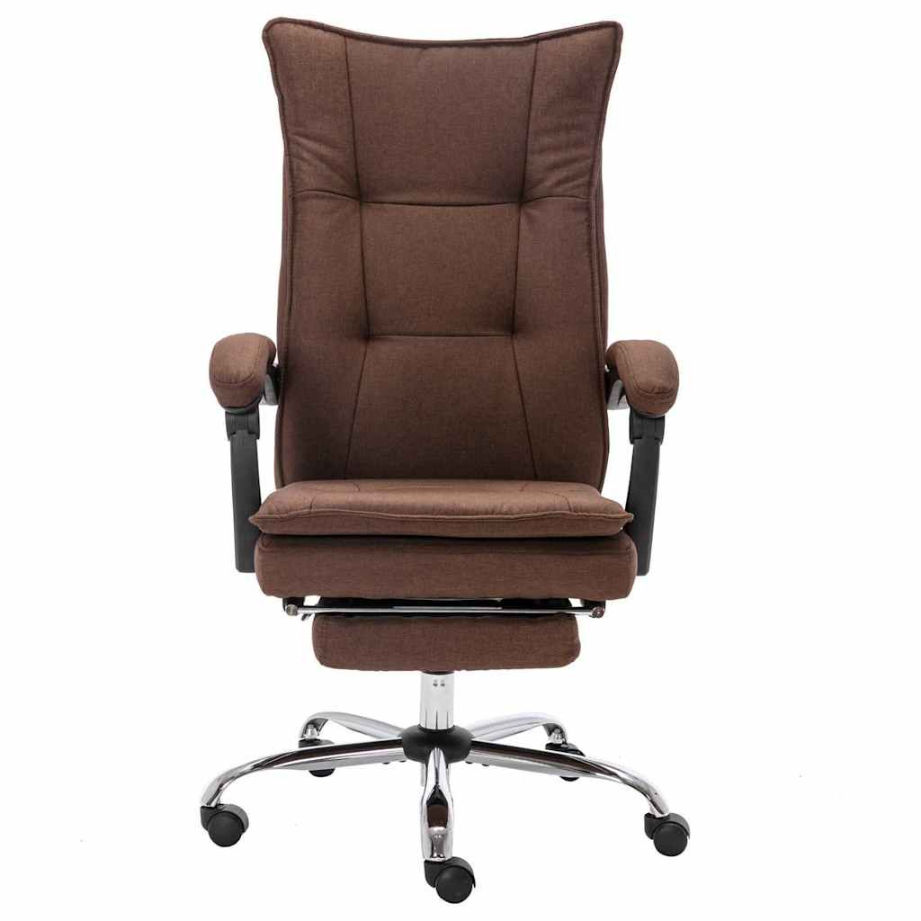 Sedia Massaggiante da Ufficio Marrone in Tessuto vidaXL