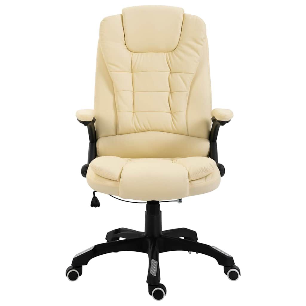 Sedia da Ufficio Crema in Similpelle vidaXL