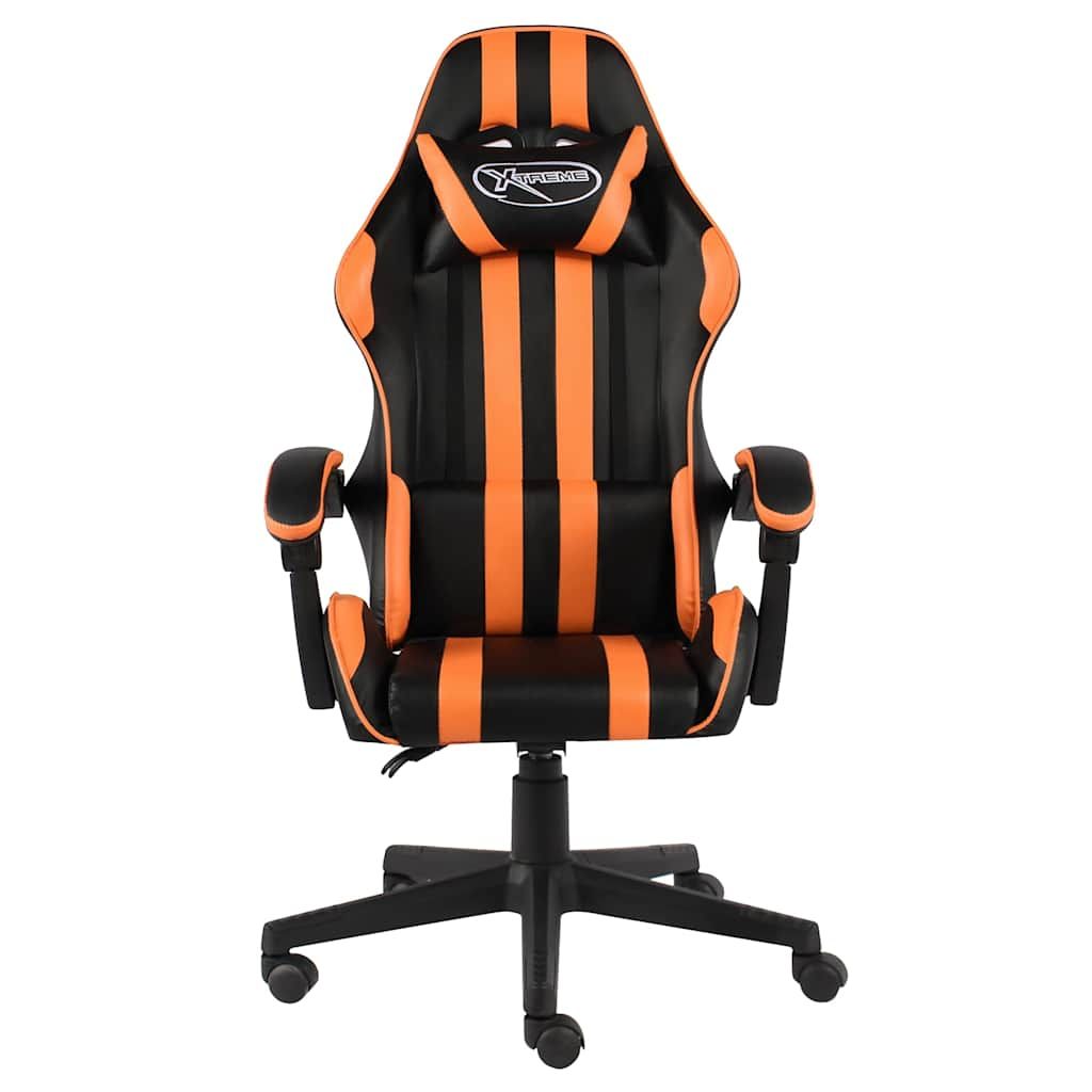 Sedia da Gaming Nero e Arancione in Similpelle vidaXL
