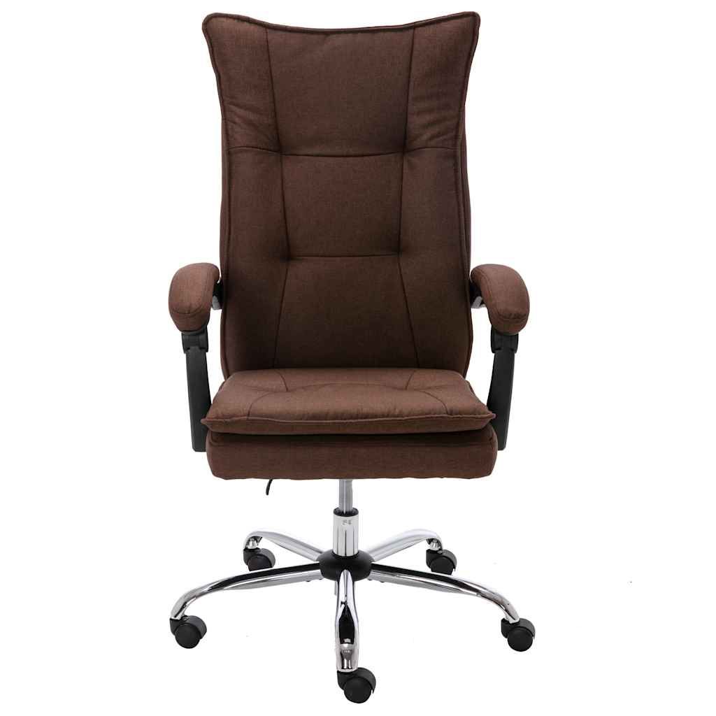 Sedia da Ufficio Marrone in Tessuto vidaXL