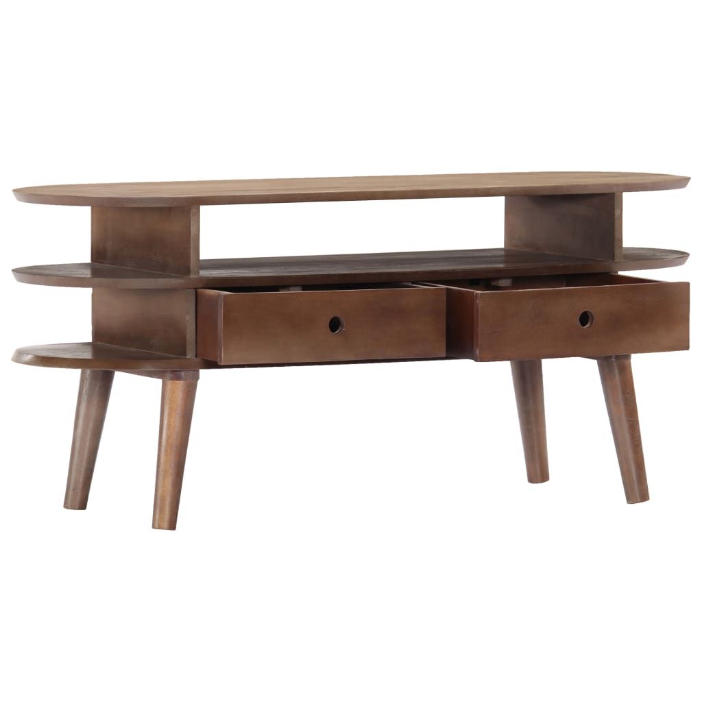 Mobile Porta TV 110x35x50cm in Legno Massello di Acacia vidaXL