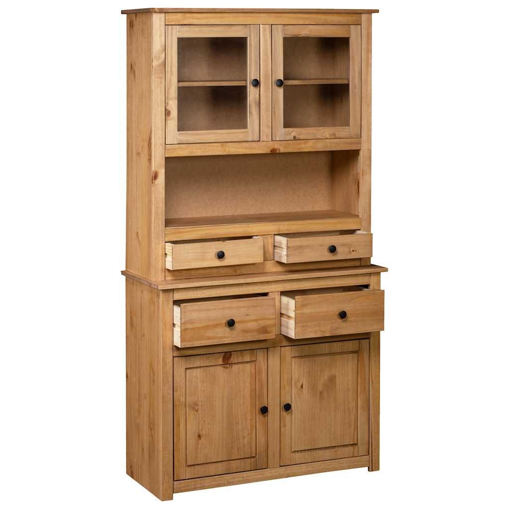 Credenza 93x40,5x180 cm in Legno Massello di Pino Panama Range vidaXL