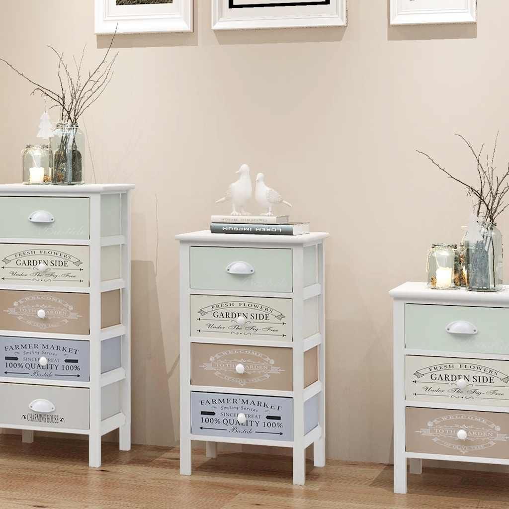 Mobile in Stile Francese con 4 Cassetti in Legno vidaXL