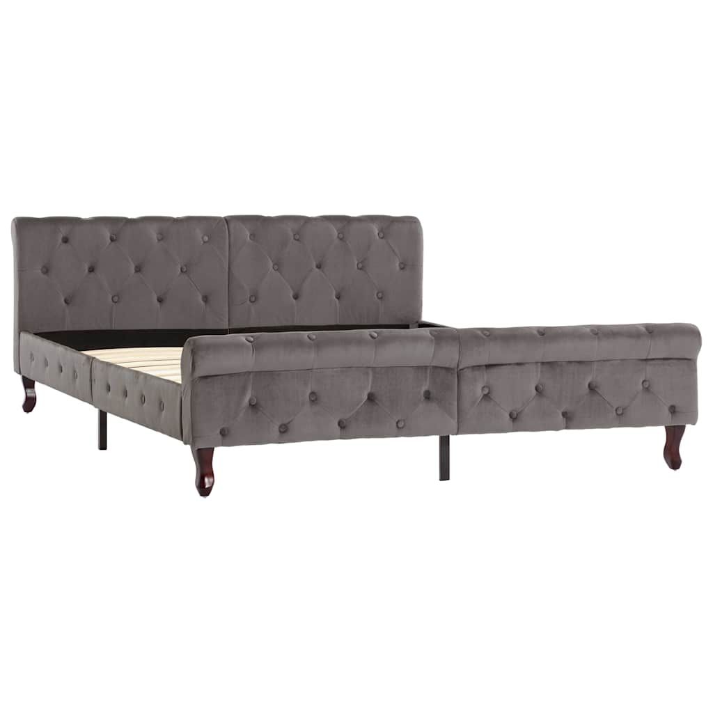 Giroletto Grigio in Velluto 160x200 cm vidaXL
