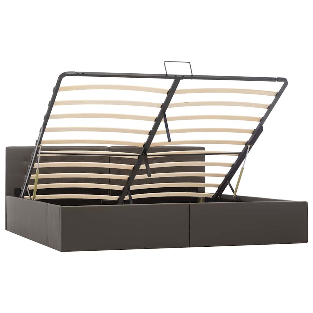 Giroletto Contenitore Idraulico Grigio Similpelle 180x200cm vidaXL
