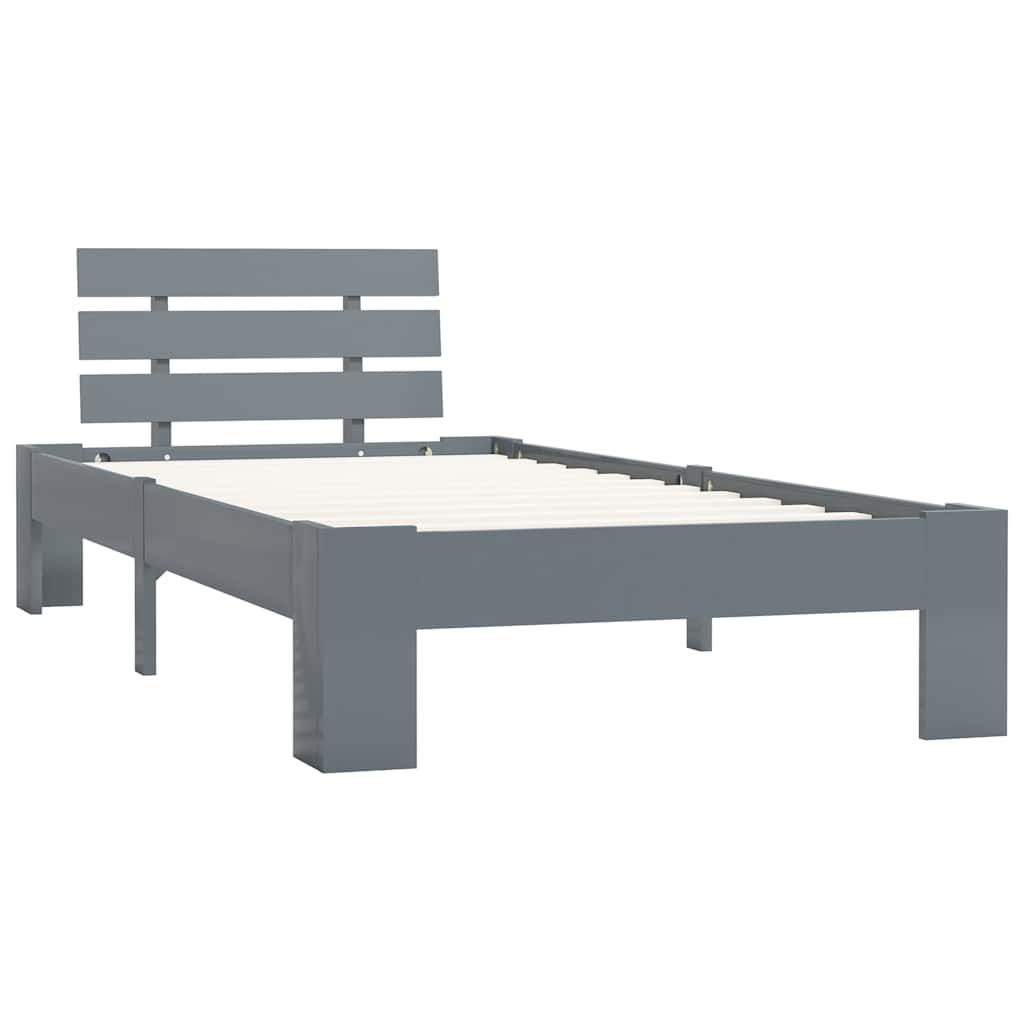 Giroletto senza Materasso Grigio 100x200 cm in Legno di Pino vidaXL