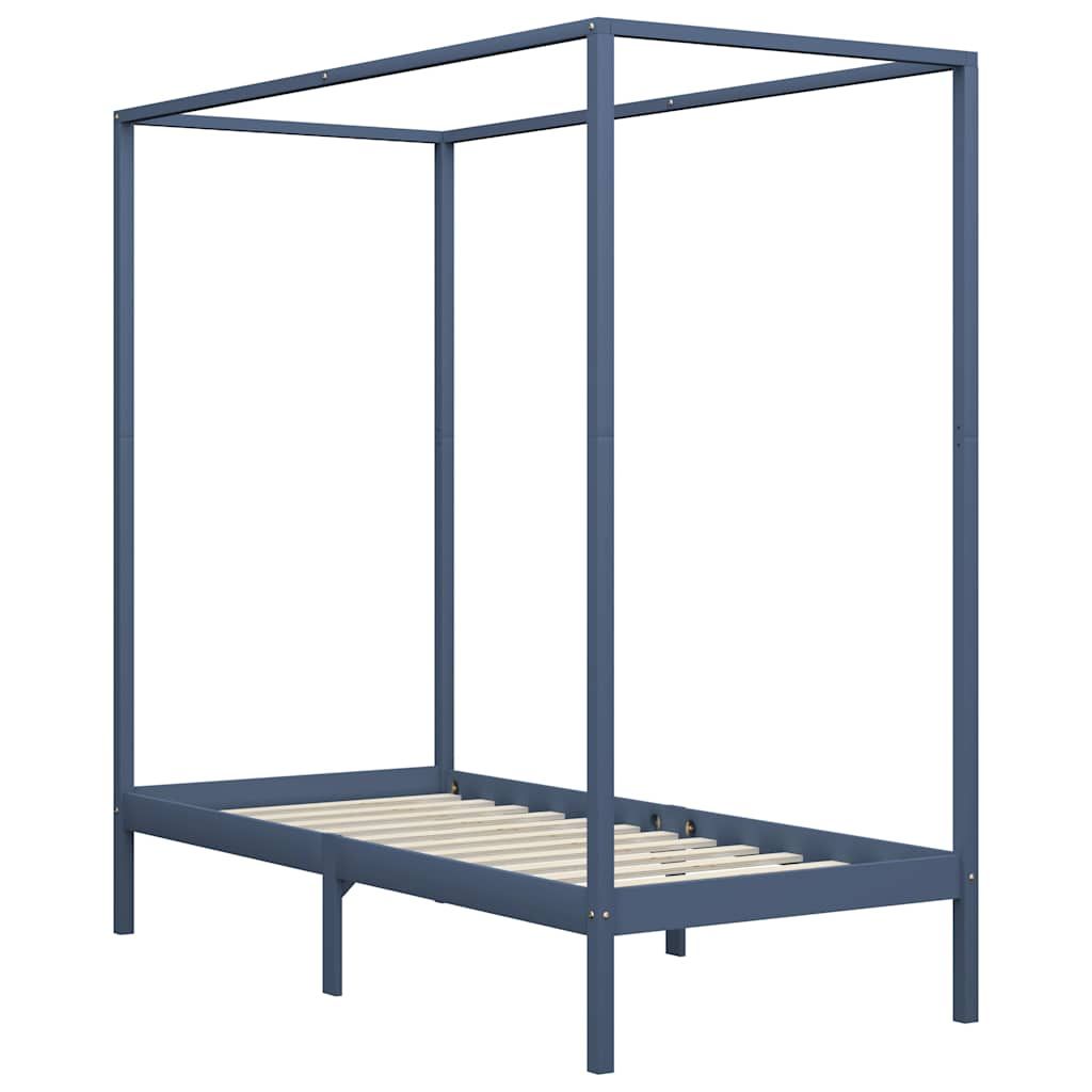 Giroletto Baldacchino senza Materasso 100x200 cm Legno Grigio vidaXL