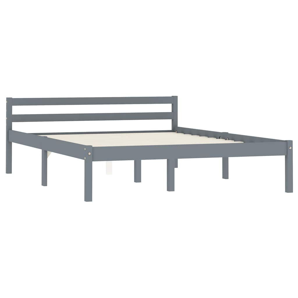 Giroletto senza Materasso Grigio 140x200 cm in Legno di Pino vidaXL