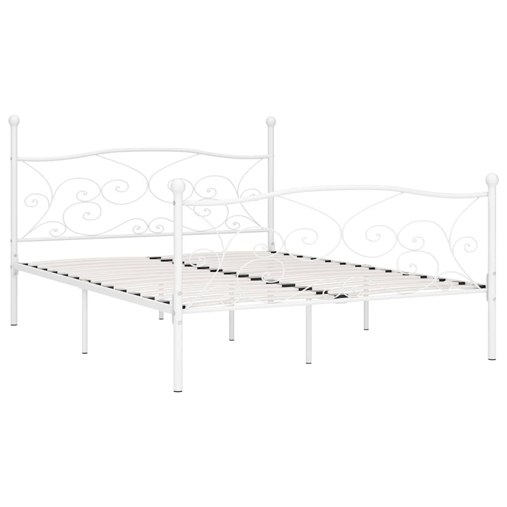 Giroletto con Doghe Bianco in Metallo 200x200 cm vidaXL