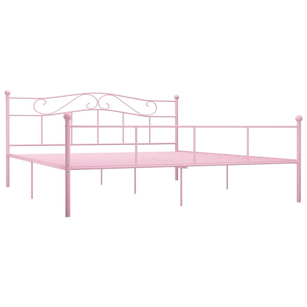 Giroletto Rosa in Metallo 180x200 cm vidaXL