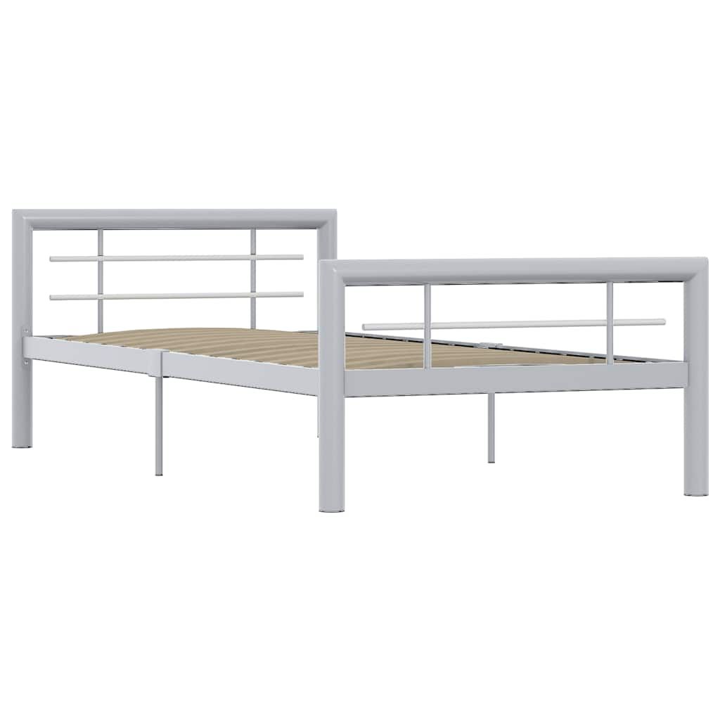 Giroletto Grigio e Bianco in Metallo 90x200 cm vidaXL
