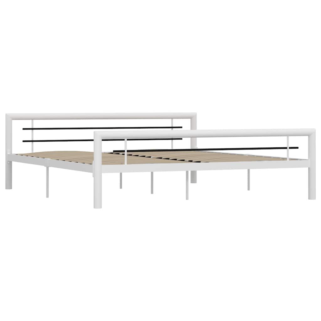 Giroletto Bianco e Nero in Metallo 180x200 cm vidaXL