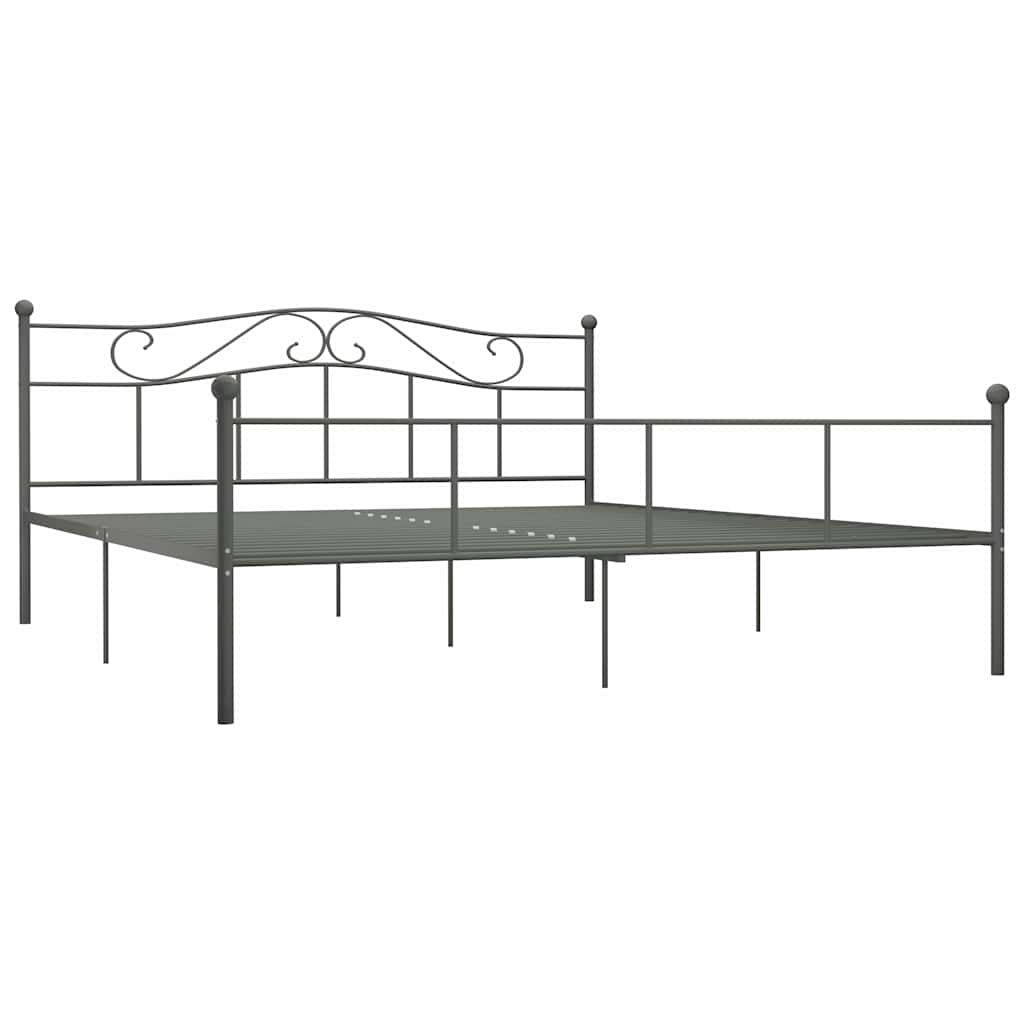 Giroletto Grigio in Metallo 180x200 cm vidaXL