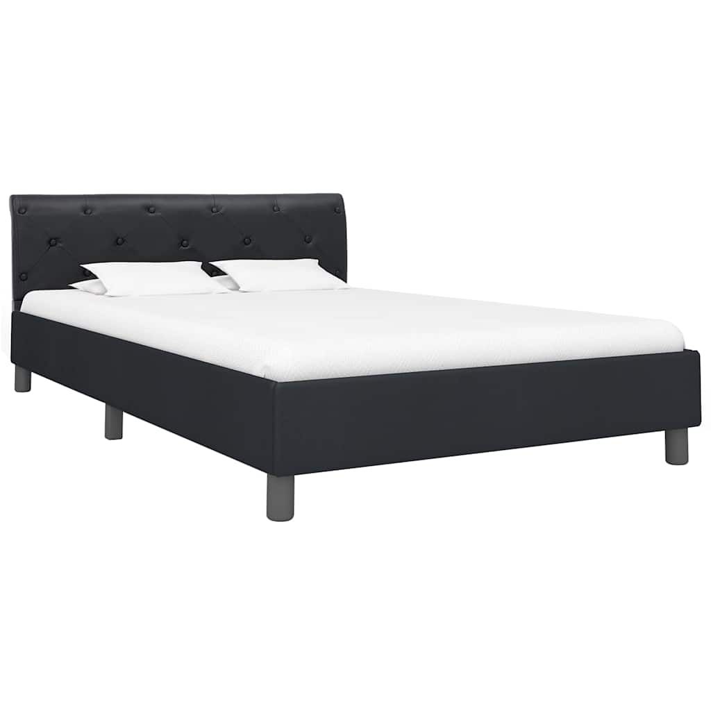 Giroletto Nero in Similpelle 140x200 cm vidaXL