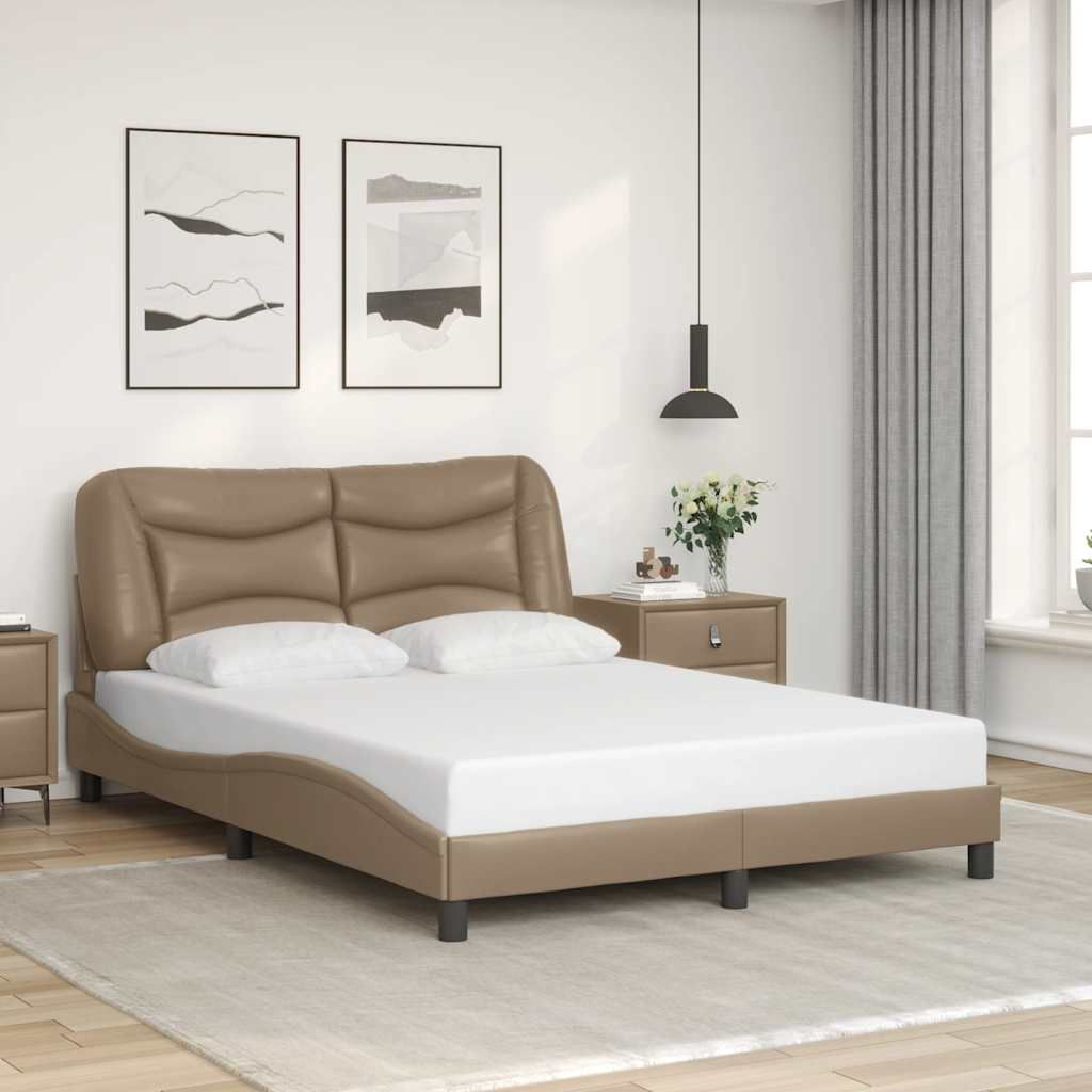 Giroletto senza Materasso Hvar Cappuccino 140x190 cm in Similpelle vidaXL