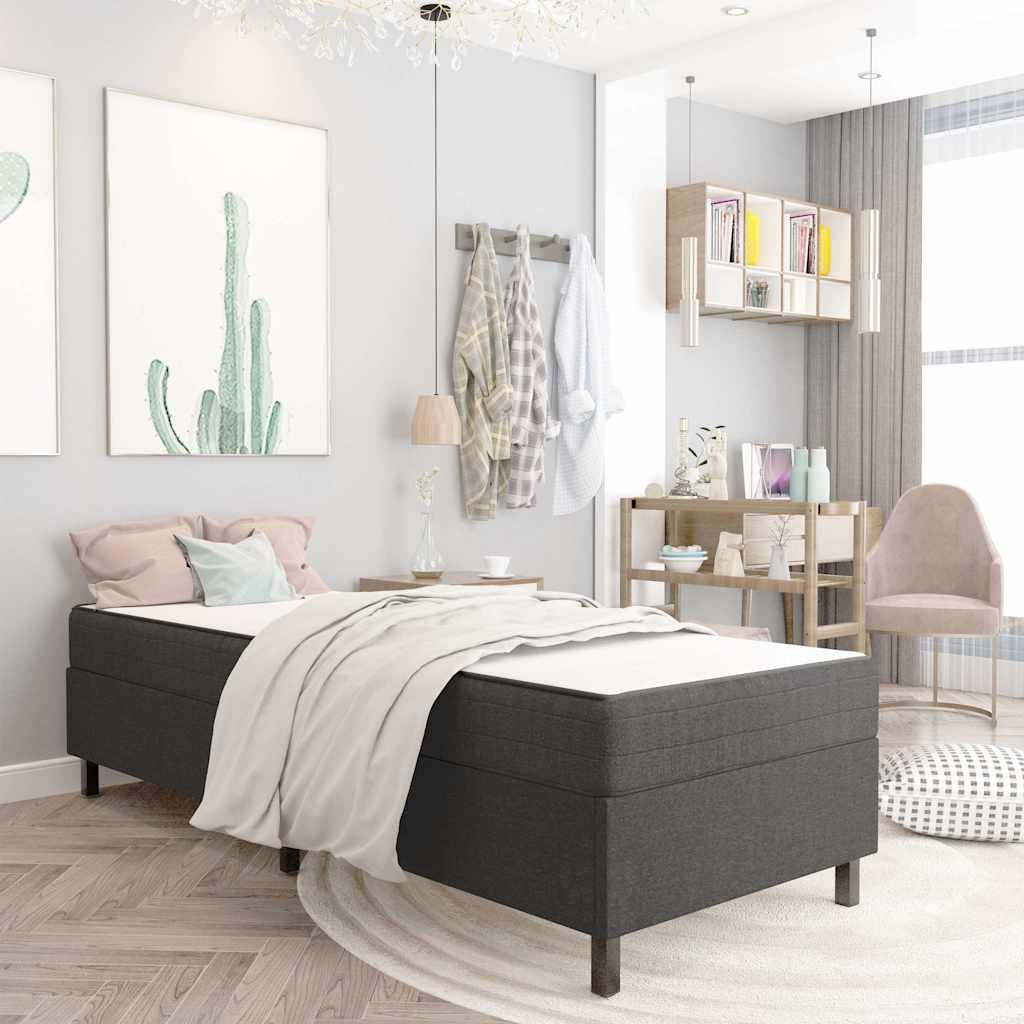 Letto a Molle Grigio in Tessuto 100x200 cm vidaXL