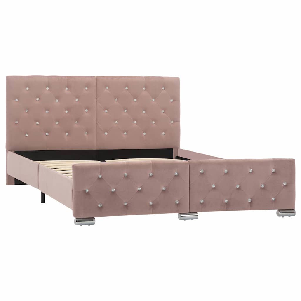 Giroletto Rosa in Velluto 140x200 cm vidaXL