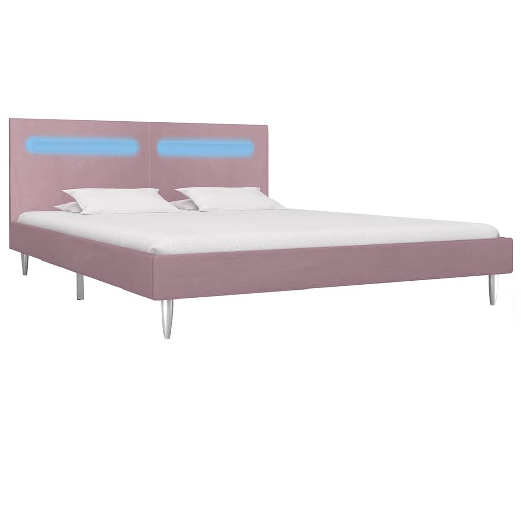 Giroletto con LED senza Materasso Rosa 180x200 cm in Tessuto vidaXL