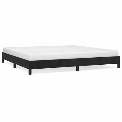Giroletto senza Materasso Nero 200x200 cm in Velluto vidaXL