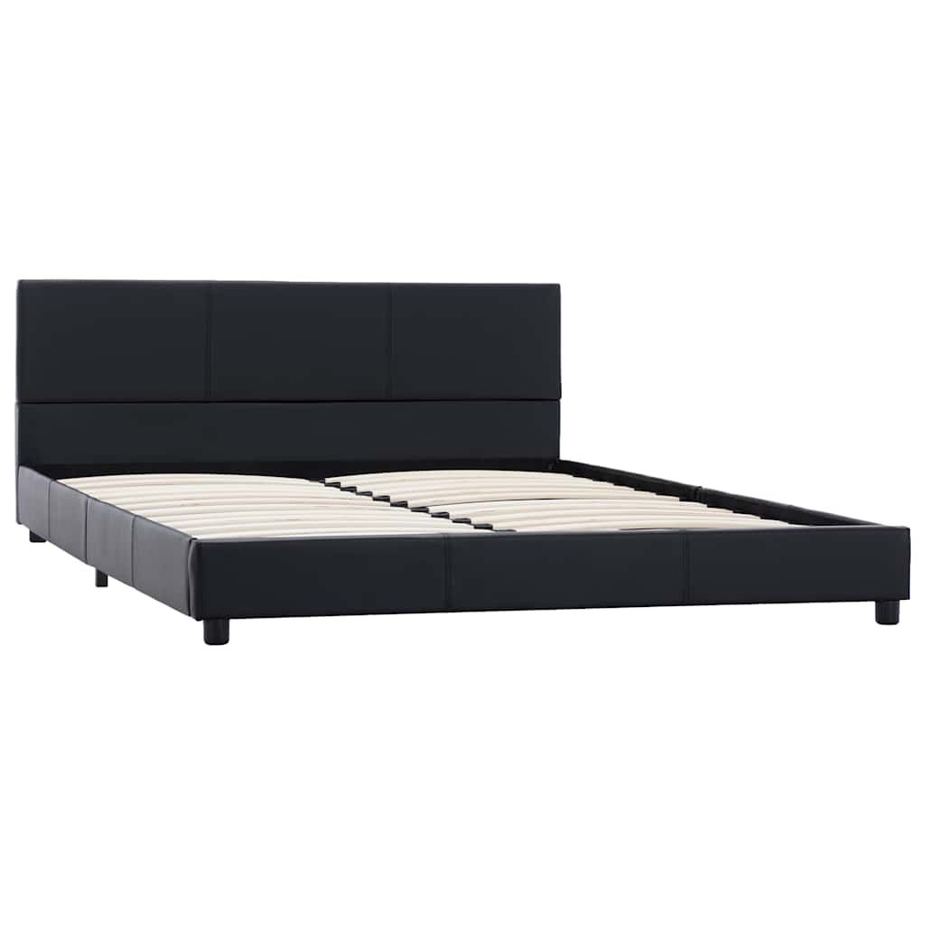 Giroletto Nero in Similpelle 140x200 cm vidaXL