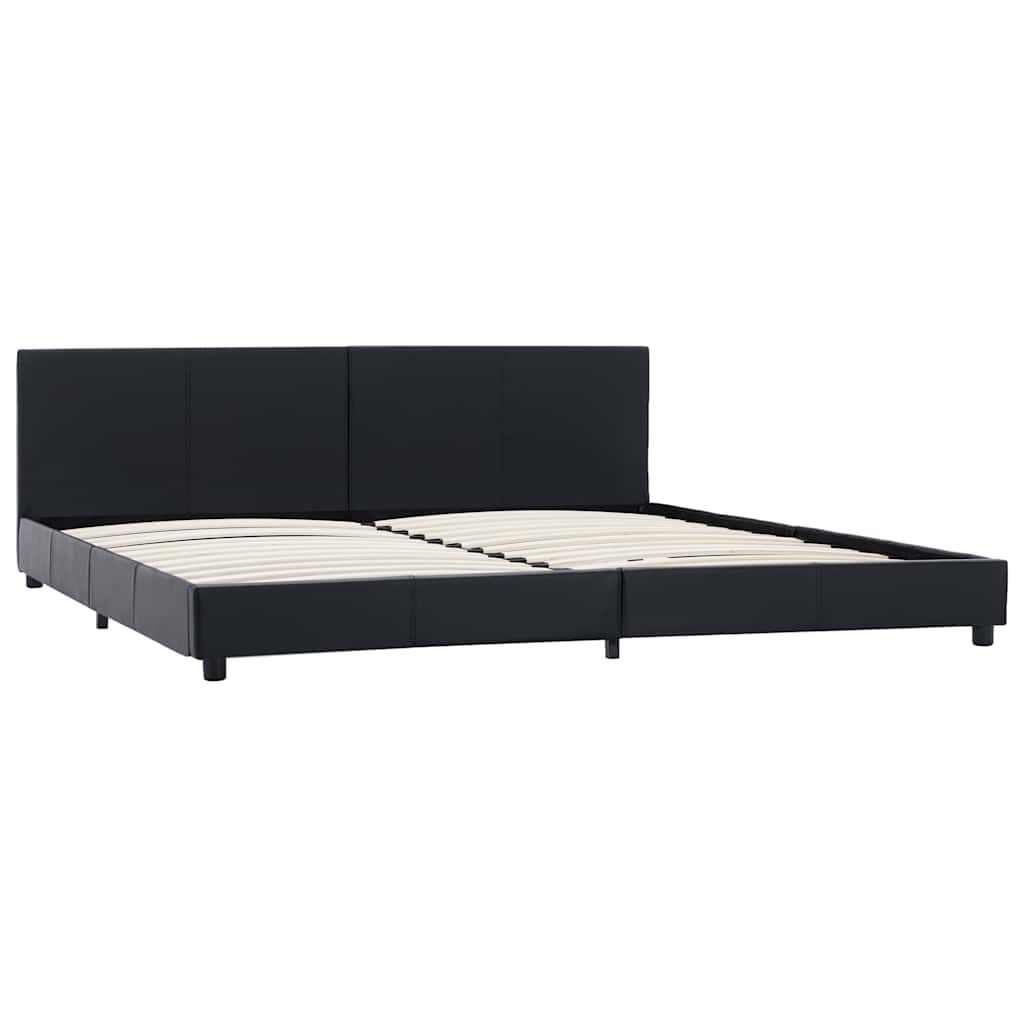 Giroletto Nero in Similpelle 180x200 cm vidaXL