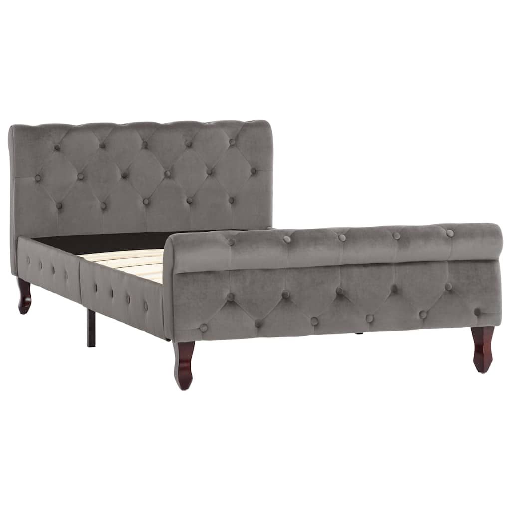 Giroletto Grigio in Velluto 100x200 cm vidaXL