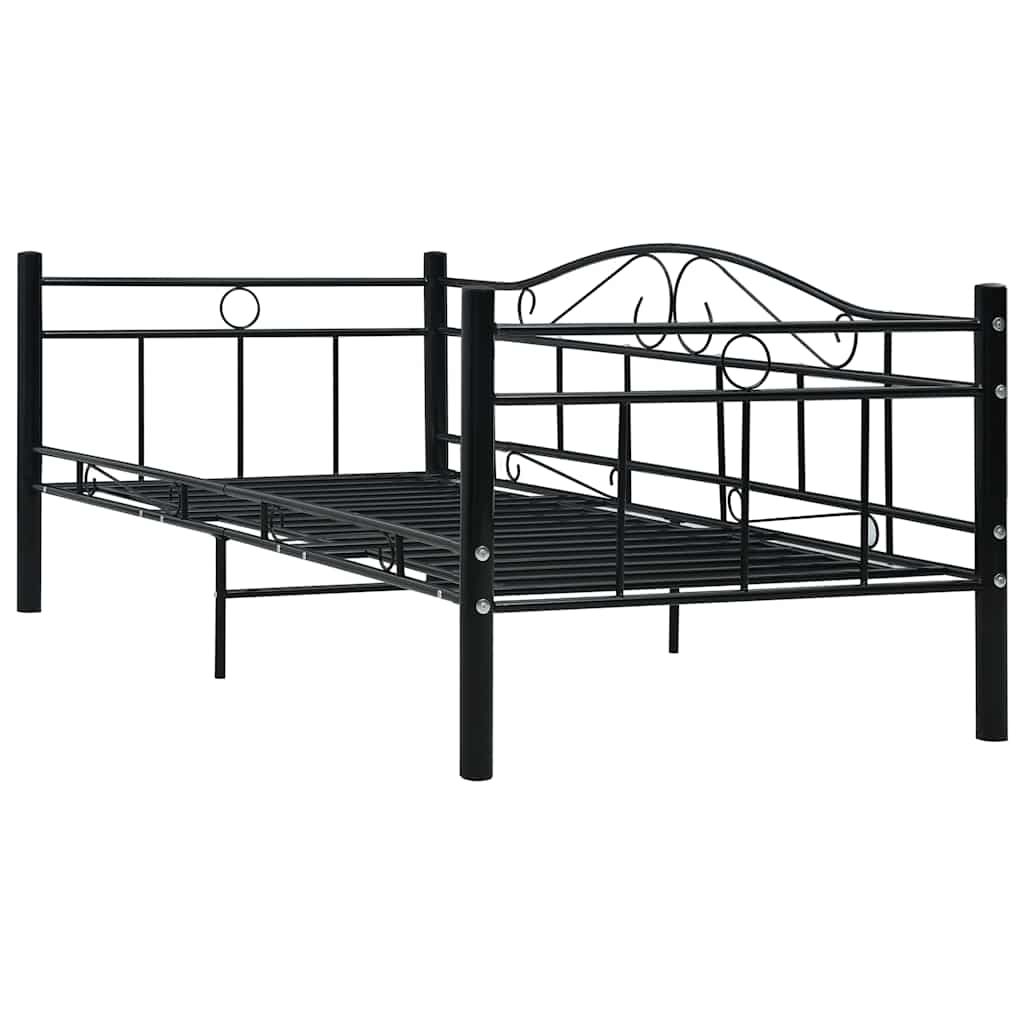 Telaio Divano Letto Nero in Metallo 90x200 cm vidaXL