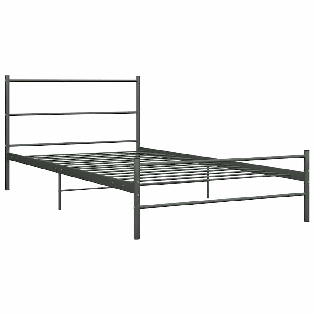 Giroletto Grigio in Metallo 90x200 cm vidaXL