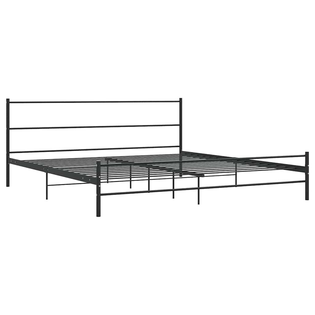 Giroletto Nero in Metallo 180x200 cm vidaXL