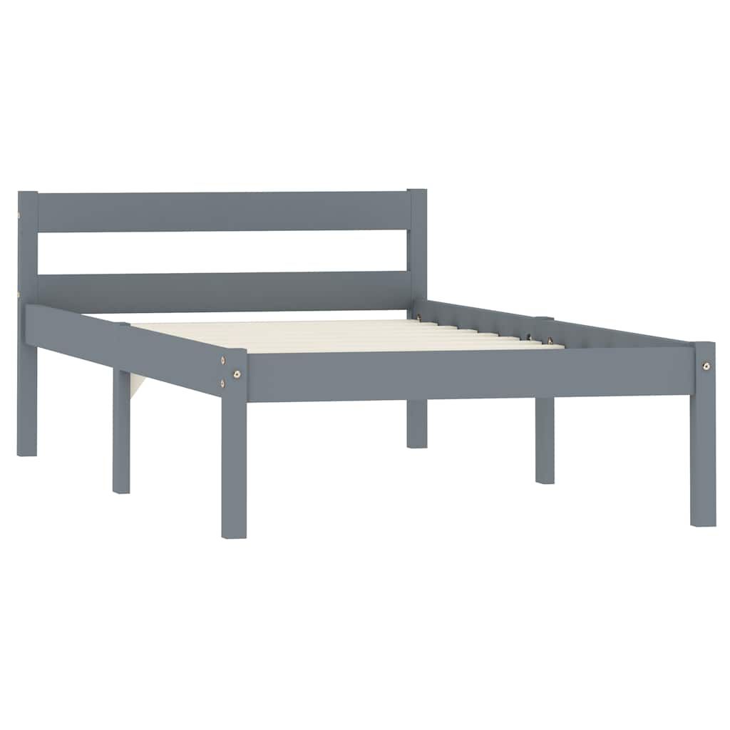 Giroletto senza Materasso Grigio 100x200 cm in Legno di Pino vidaXL