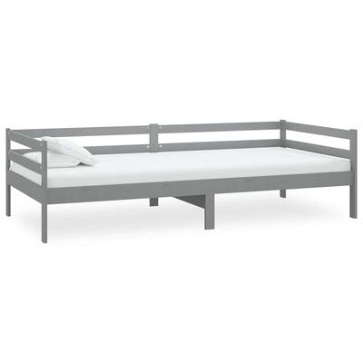 Dormeuse Grigia in Legno Massello di Pino 90x200 cm vidaXL