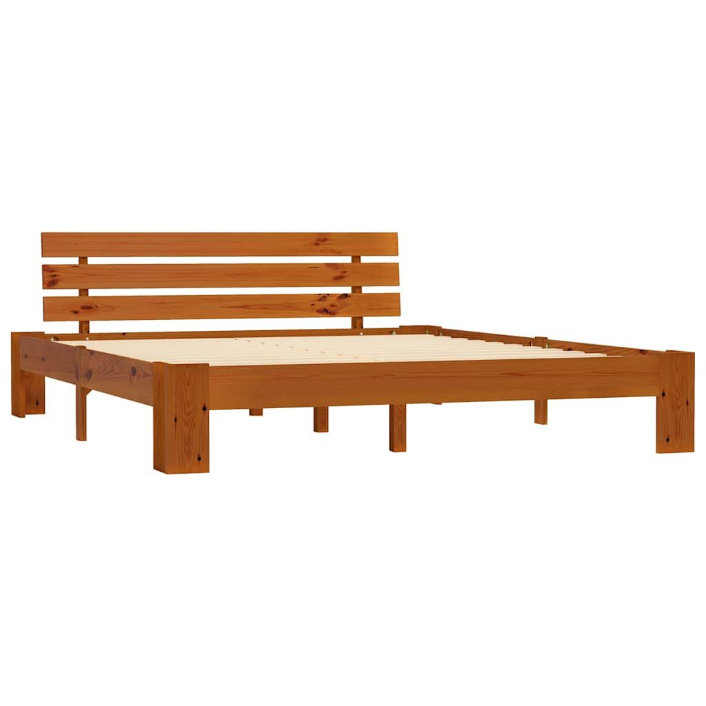 Giroletto senza Materasso Ambrato 180x200 cm in Legno di Pino vidaXL