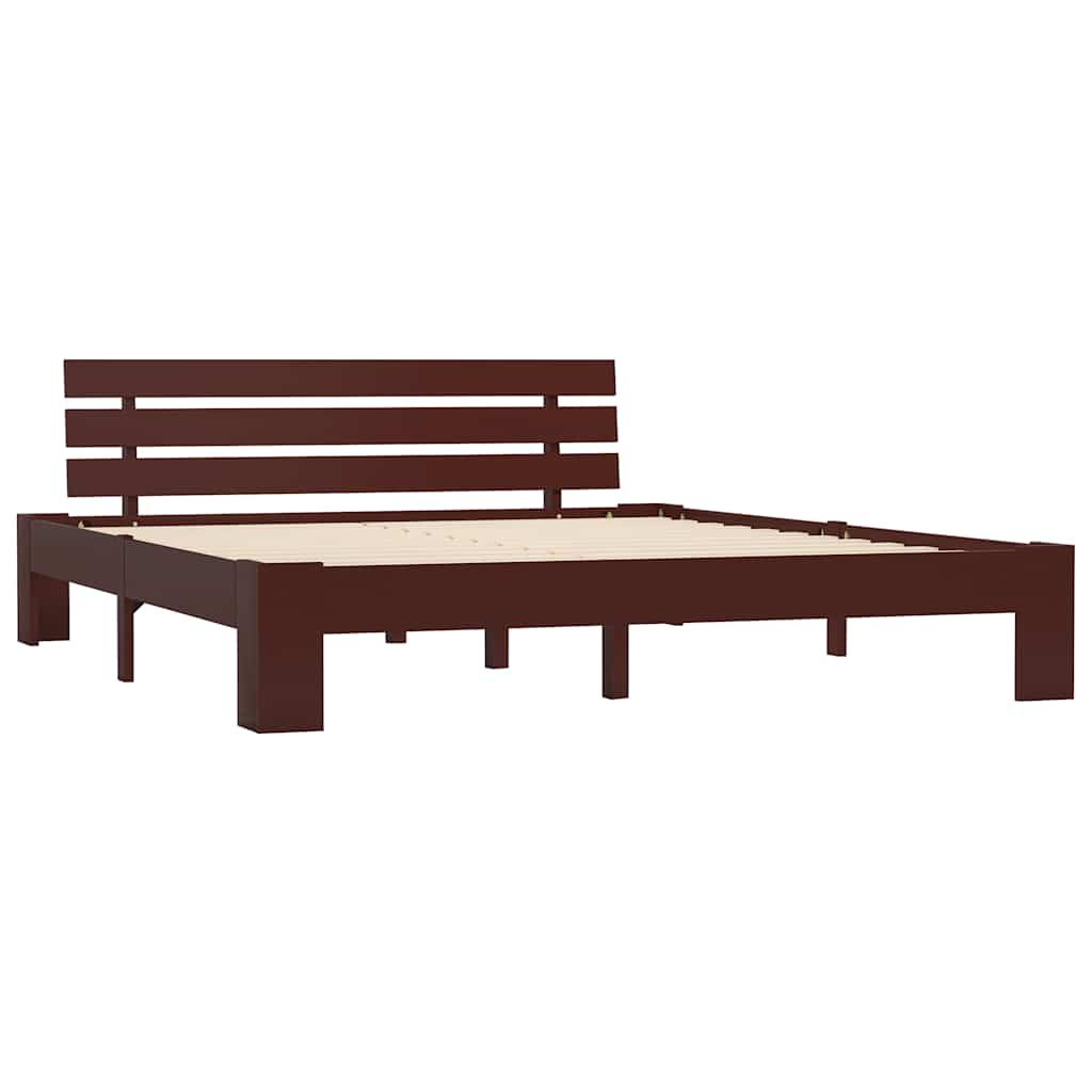 Giroletto senza Materasso Marrone Scuro 160x200 cm Legno Pino vidaXL