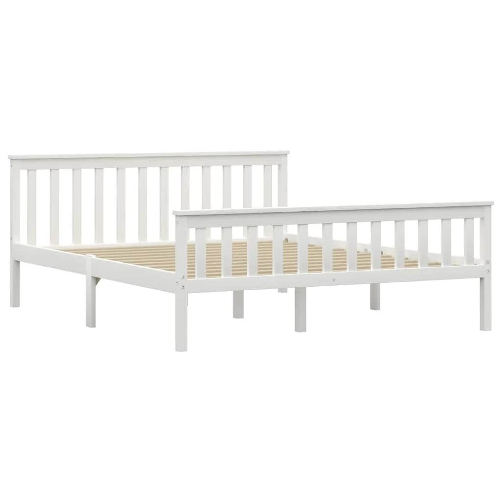 Giroletto senza Materasso Bianco 160x200 cm in Legno di Pino vidaXL