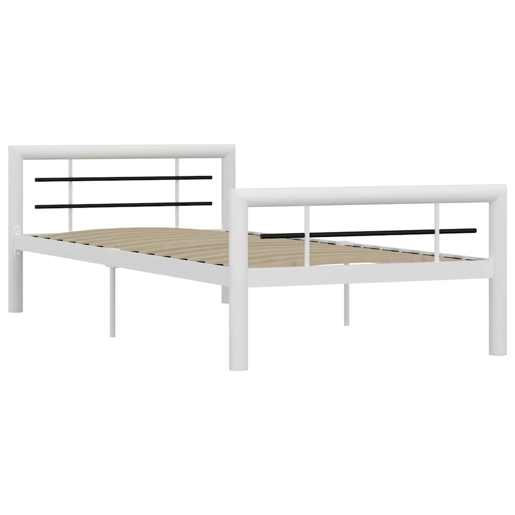 Giroletto Bianco e Nero in Metallo 100x200 cm vidaXL