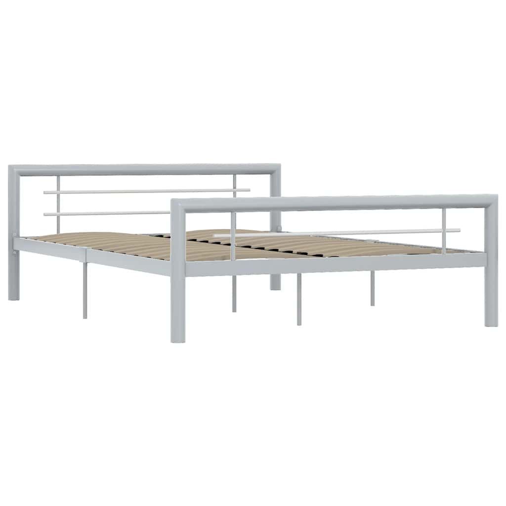 Giroletto Grigio e Bianco in Metallo 120x200 cm vidaXL