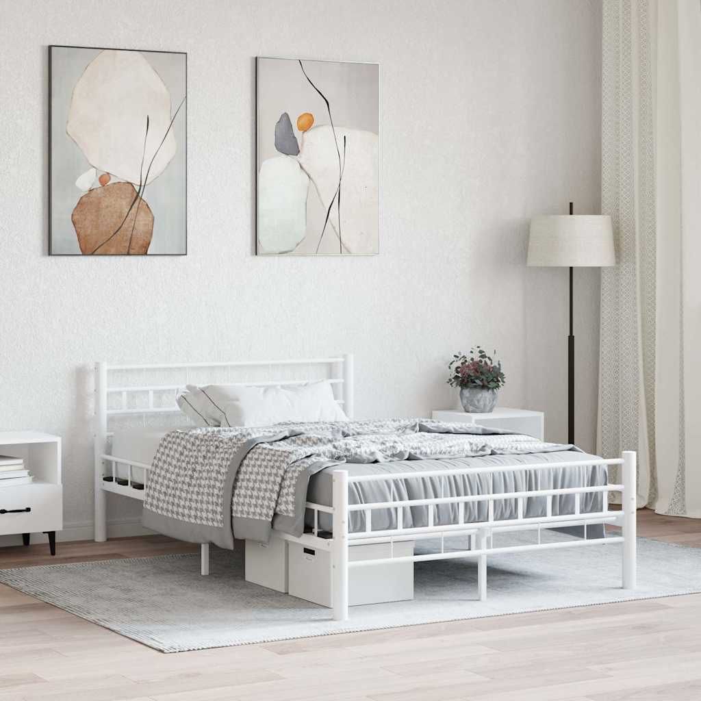 Giroletto Bianco in Metallo 140x200 cm vidaXL