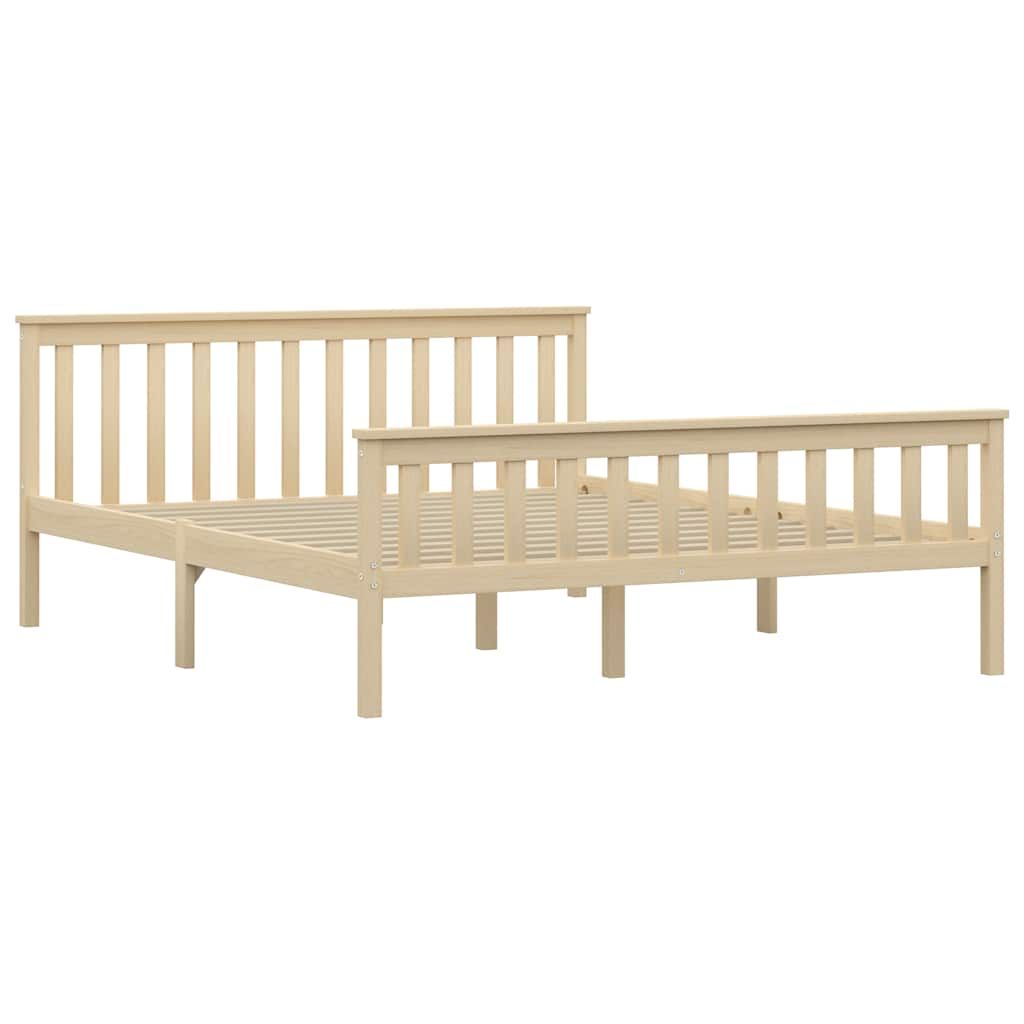 Giroletto senza Materasso Naturale 160x200 cm Legno di Pino vidaXL
