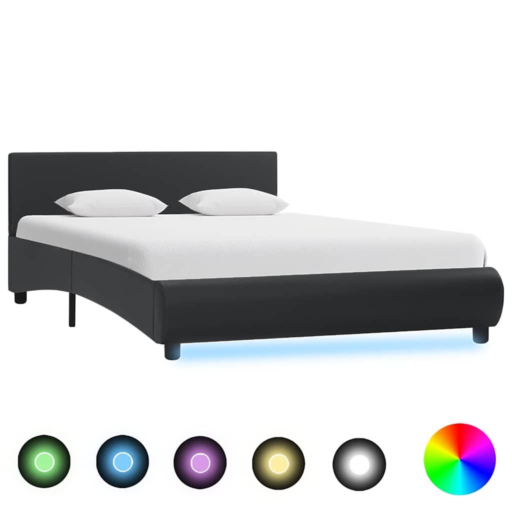Giroletto con LED Nero in Similpelle 120x200 cm vidaXL