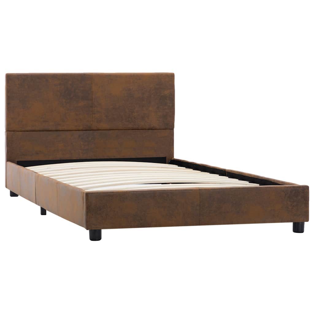 Giroletto Marrone in Similpelle Scamosciata 90x200 cm vidaXL