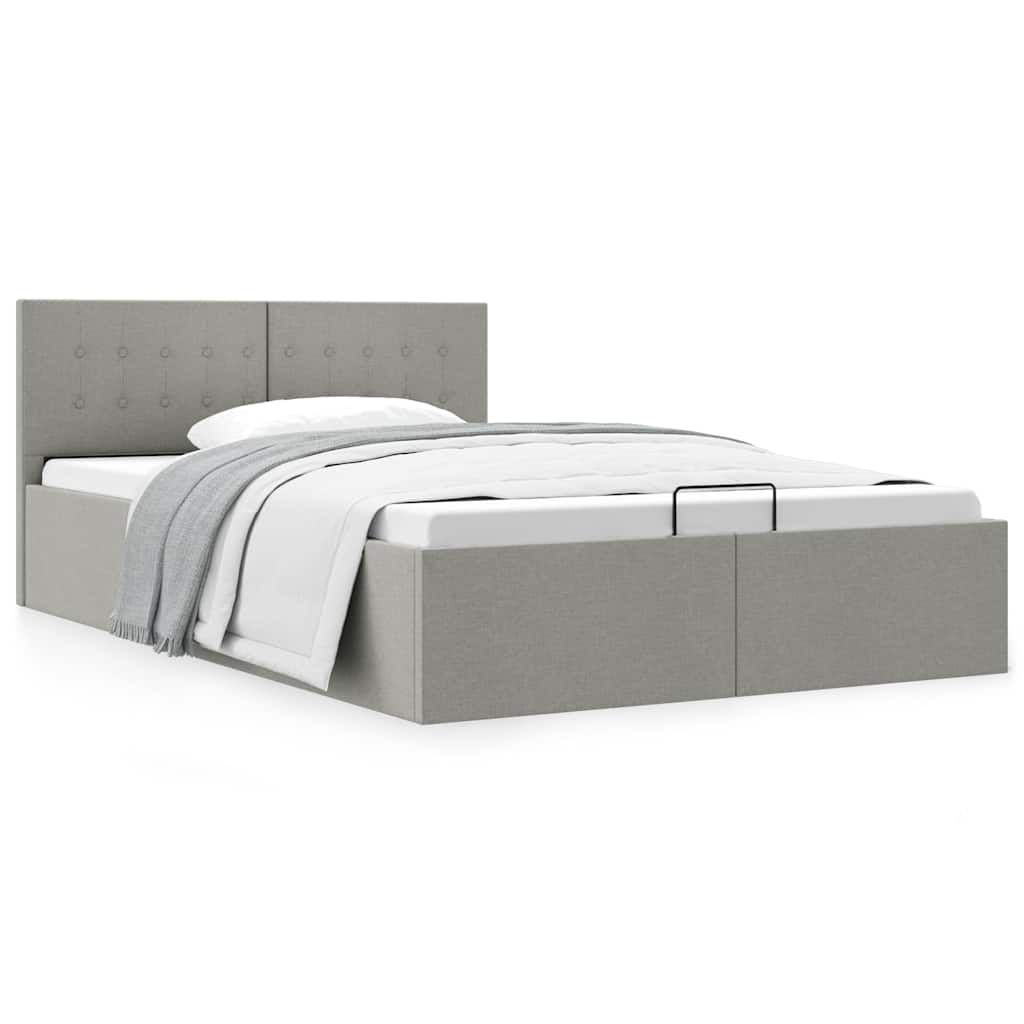 Giroletto Idraulico Contenitore Grigio Chiaro Tessuto 140x200cm vidaXL