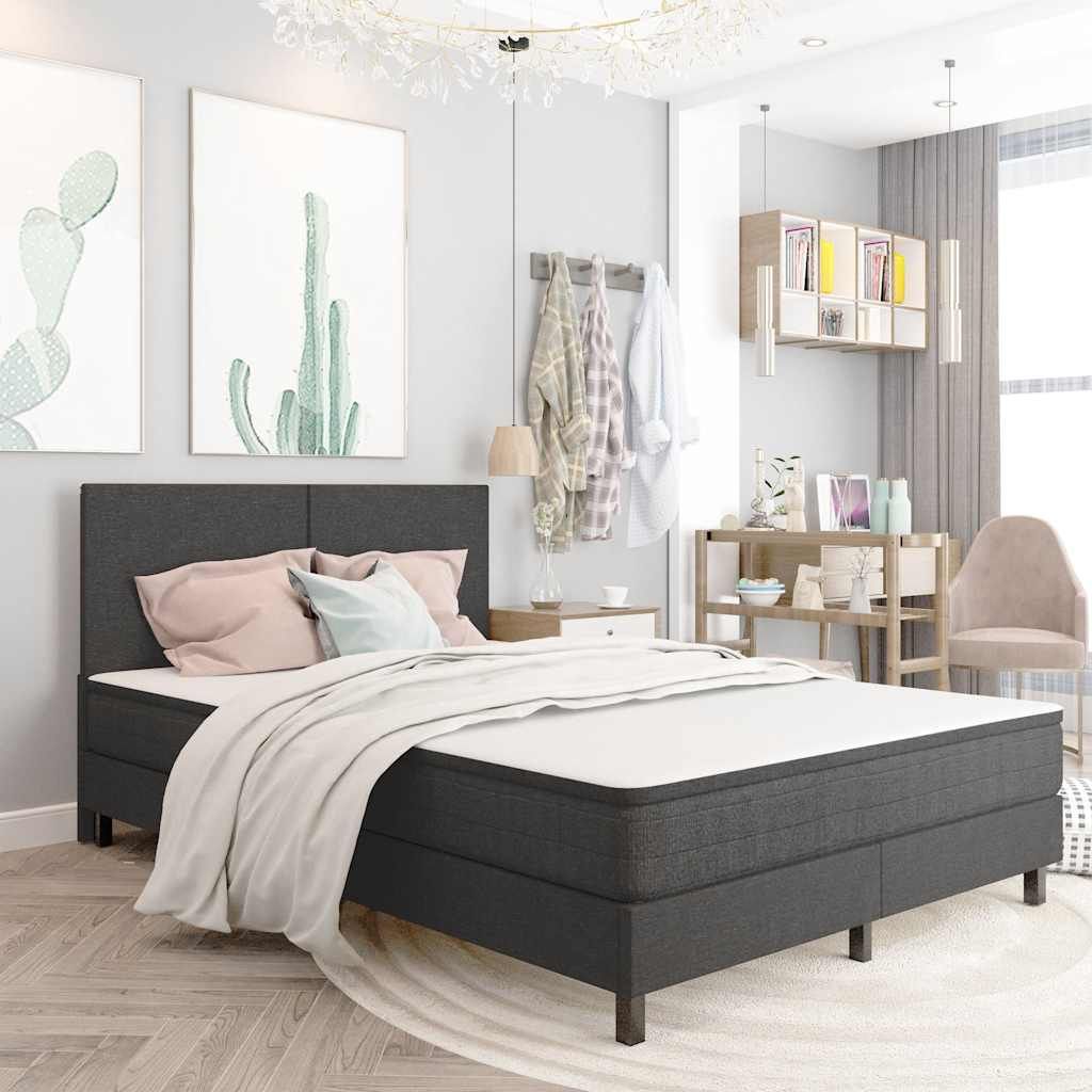 Letto a Molle Grigio in Tessuto 180x200 cm vidaXL