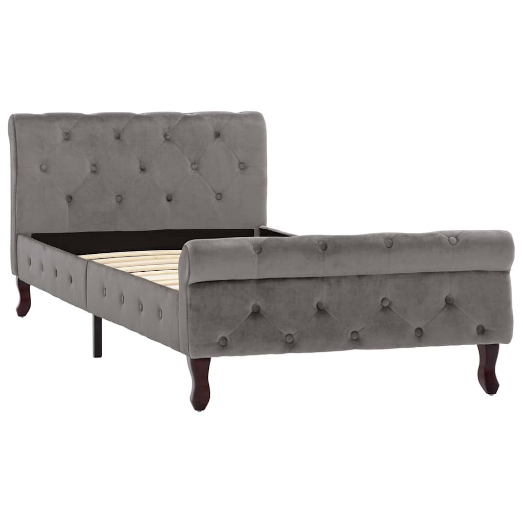Giroletto Grigio in Velluto 90x200 cm vidaXL