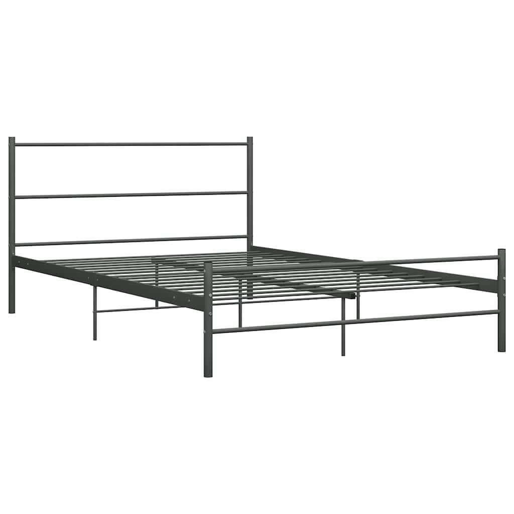Giroletto Grigio in Metallo 160x200 cm vidaXL