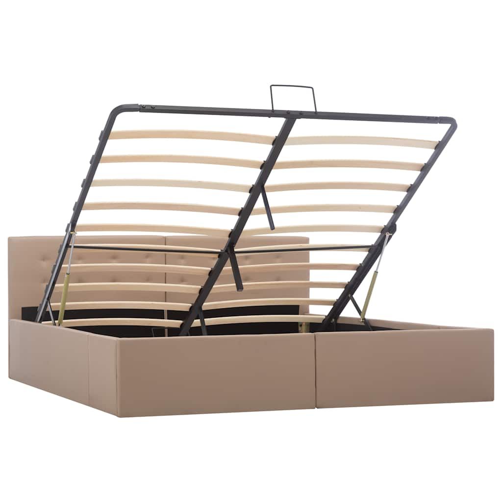 Giroletto Idraulico Cappuccino Similpelle 160x200cm vidaXL