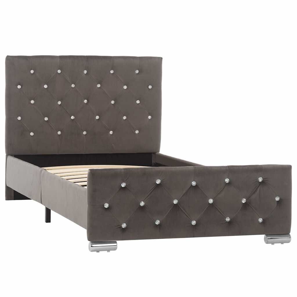 Giroletto Grigio in Velluto 90x200 cm vidaXL