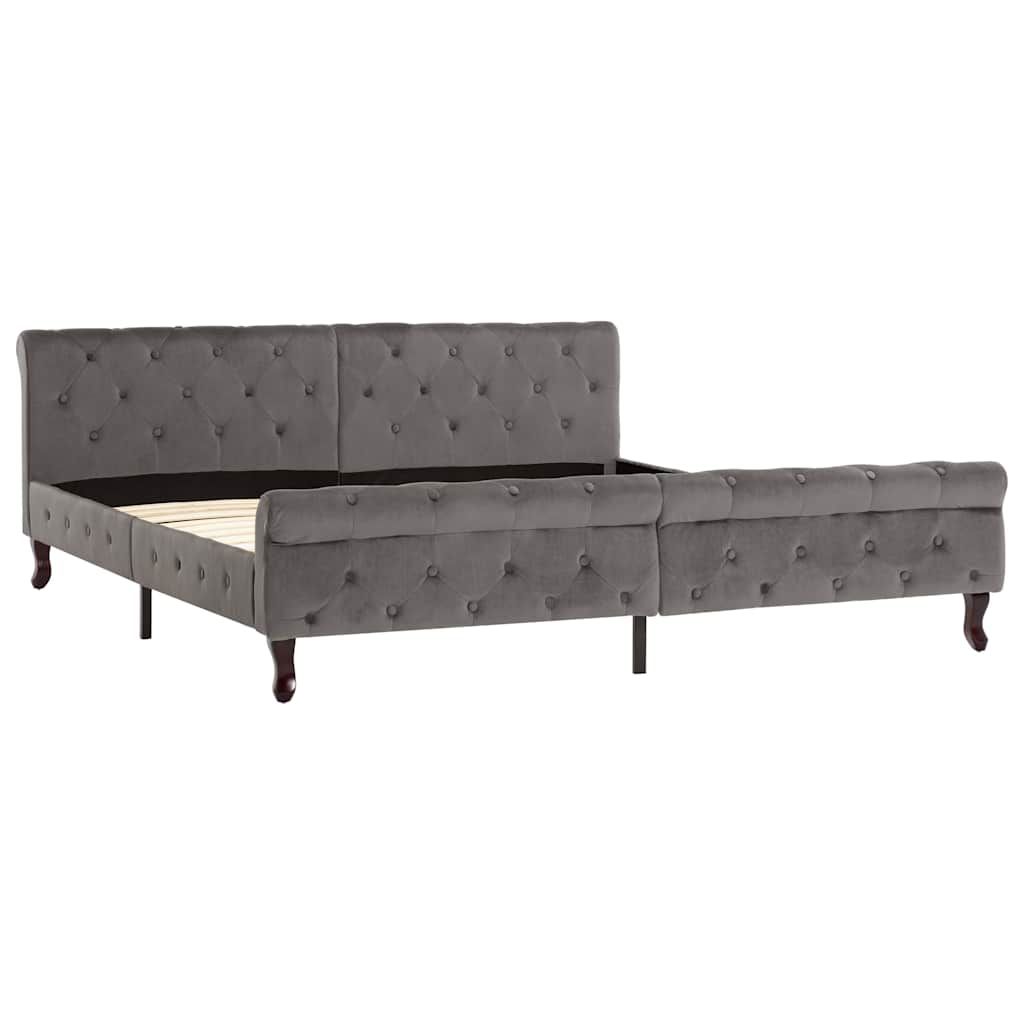 Giroletto Grigio in Velluto 180x200 cm vidaXL