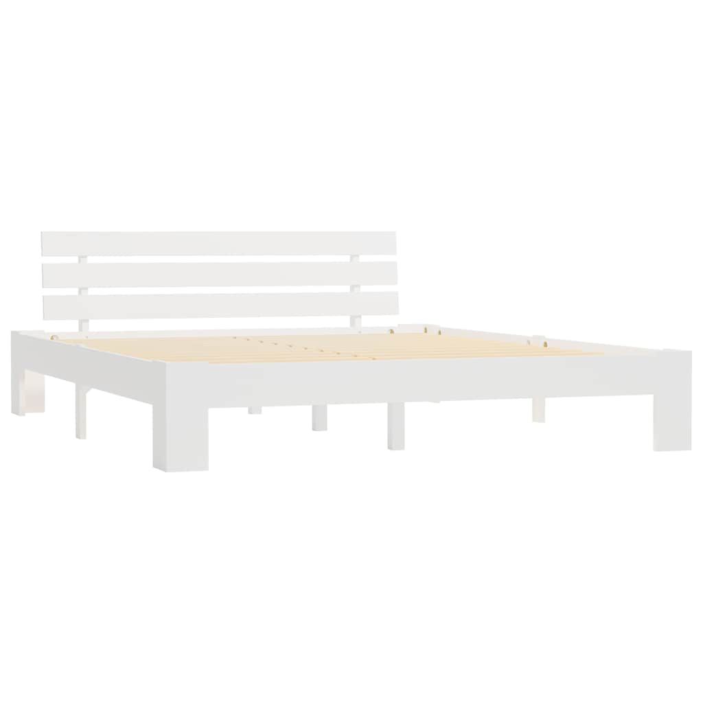 Giroletto senza Materasso Bianco 160x200 cm Legno Massello Pino vidaXL