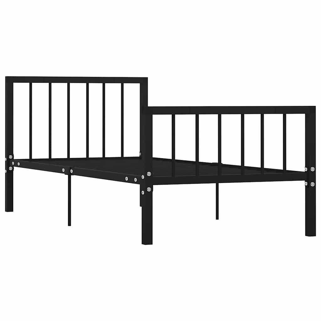Giroletto Nero in Metallo 100x200 cm vidaXL